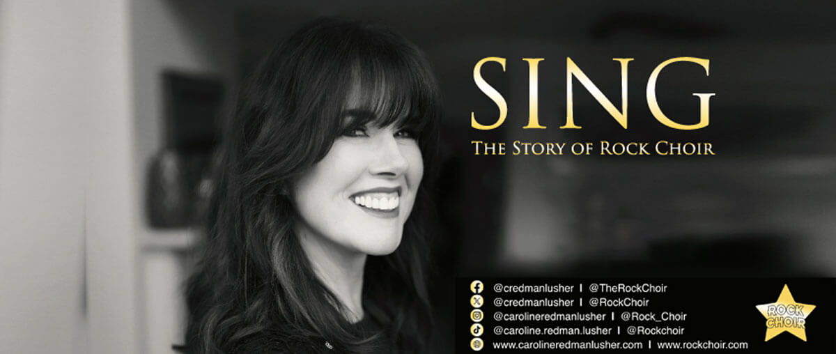 Sing The Story Of Rock Choir Social Banner