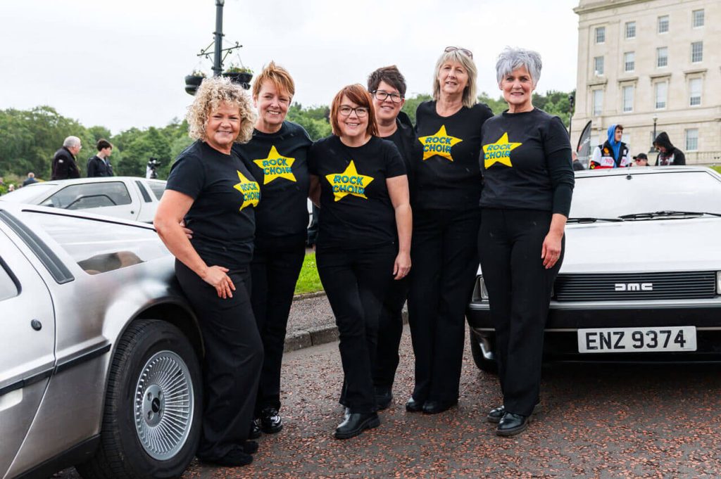 Rock Choir Perform at DeLorean EuroFest